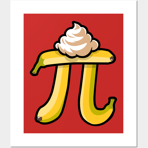 Banana Cream Pie Pi Day Wall Art by DetourShirts